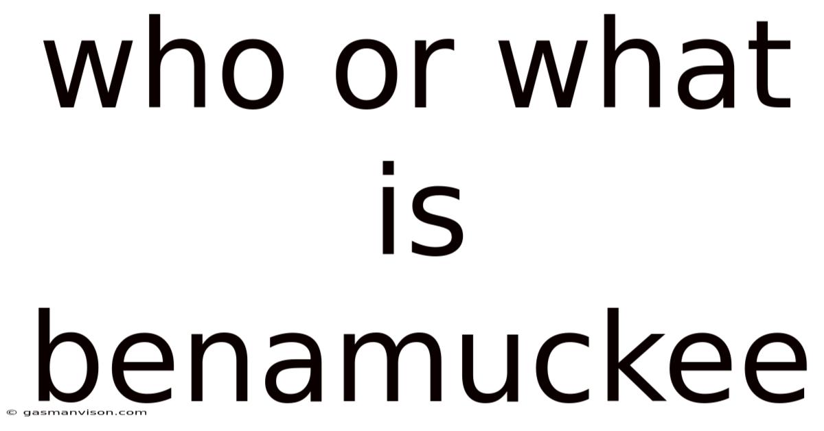 Who Or What Is Benamuckee