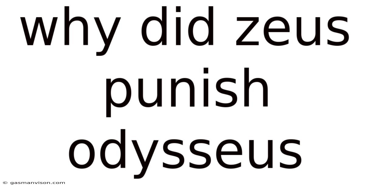 Why Did Zeus Punish Odysseus