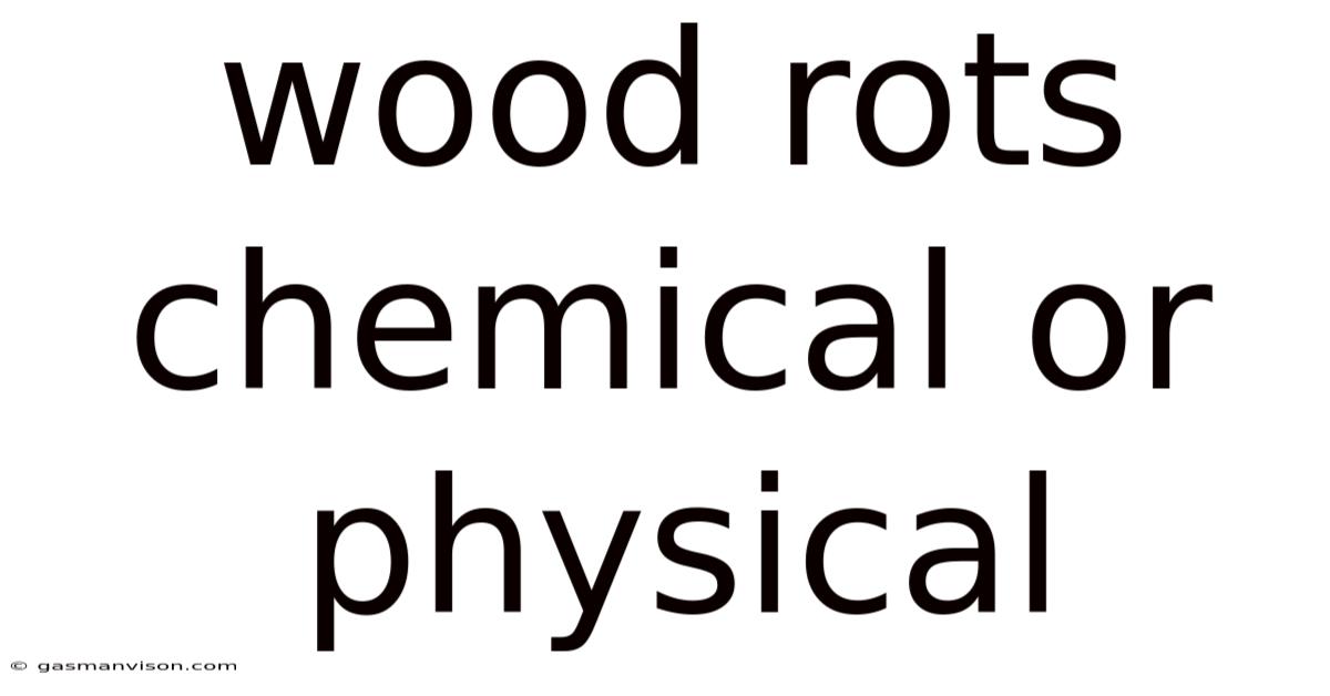 Wood Rots Chemical Or Physical